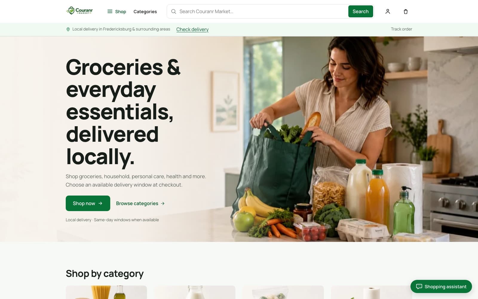 Screenshot of the Couranr Market Ecommerce & Local Delivery Platform interface